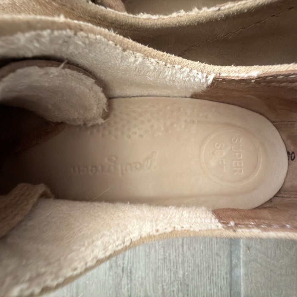 paul green sophie beige suede cap toe lace up luxury sneakers us size 8 uk 5.5 - Picture 9 of 12